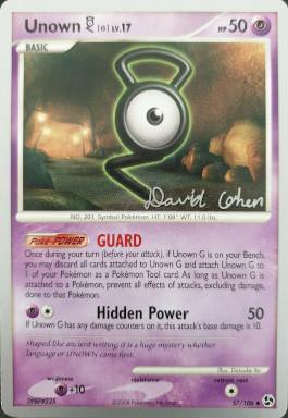 Unown G LV.17 (57/106) (Stallgon - David Cohen) [World Championships 2009] (Online Only)