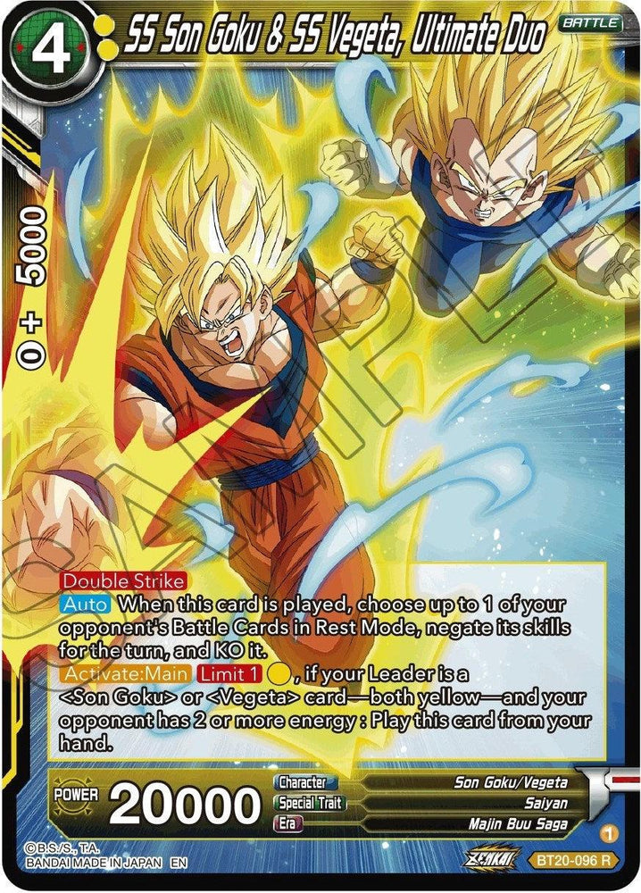 SS Son Goku & SS Vegeta, Ultimate Duo (BT20-096) [Power Absorbed] (ONLINE ORDER ONLY)
