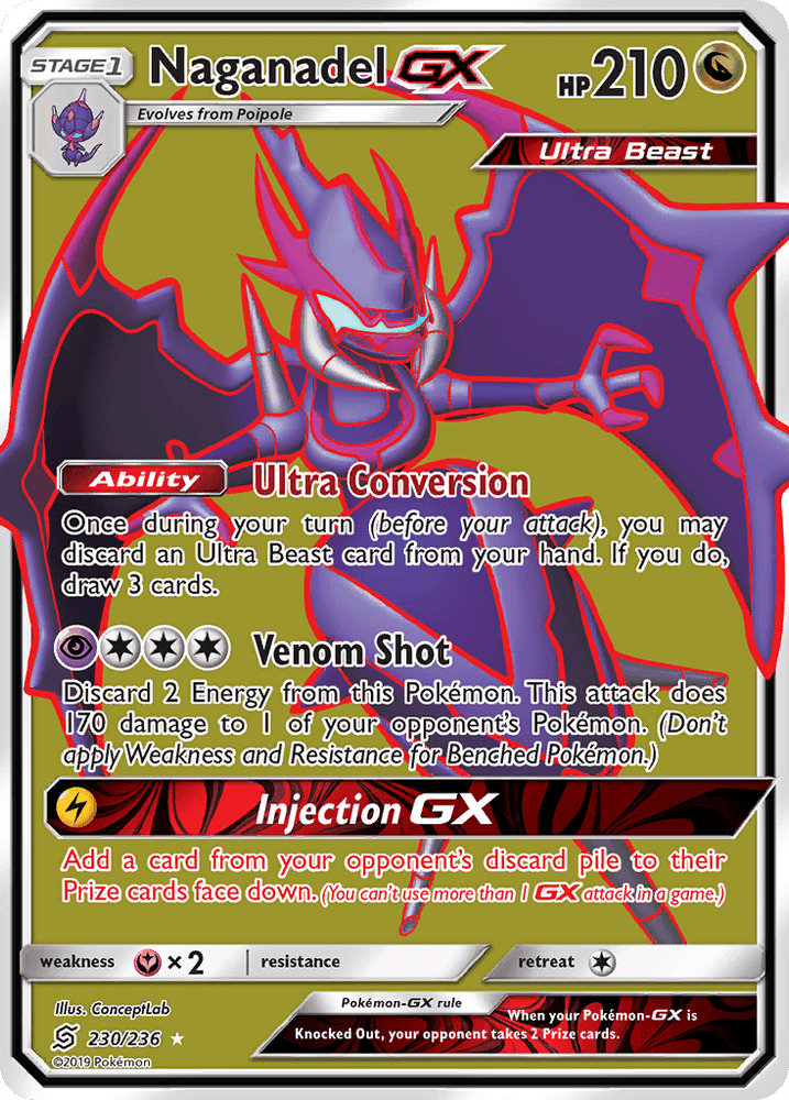Naganadel GX (230/236) [Sun & Moon: Unified Minds] (Online Only)