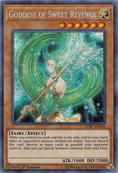 Goddess of Sweet Revenge [LCKC-EN106] Secret Rare (ONLINE ORDER ONLY)