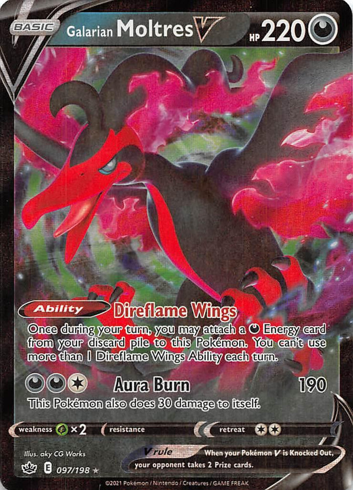 Galarian Moltres V (097/198) [Sword & Shield: Chilling Reign] (Online Only)