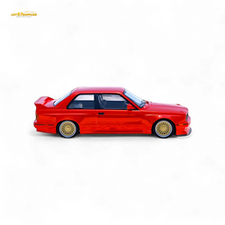 DCM BMW M3 E30 in Red - Gold Wheels 1:64 (ONLINE ORDER ONLY)