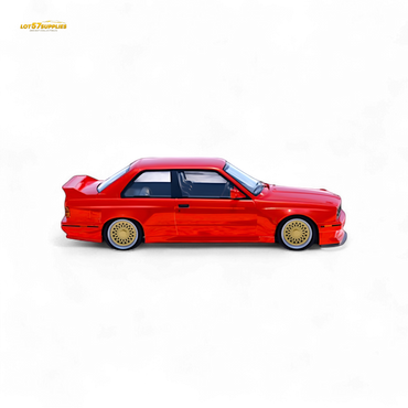 DCM BMW M3 E30 in Red - Gold Wheels 1:64 (ONLINE ORDER ONLY)