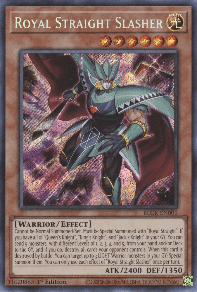 Royal Straight Slasher [BLCR-EN001] Secret Rare (ONLINE ORDER ONLY)