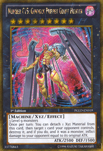 Number C15: Gimmick Puppet Giant Hunter [PGLD-EN019] Gold Secret Rare (ONLINE ORDER ONLY)
