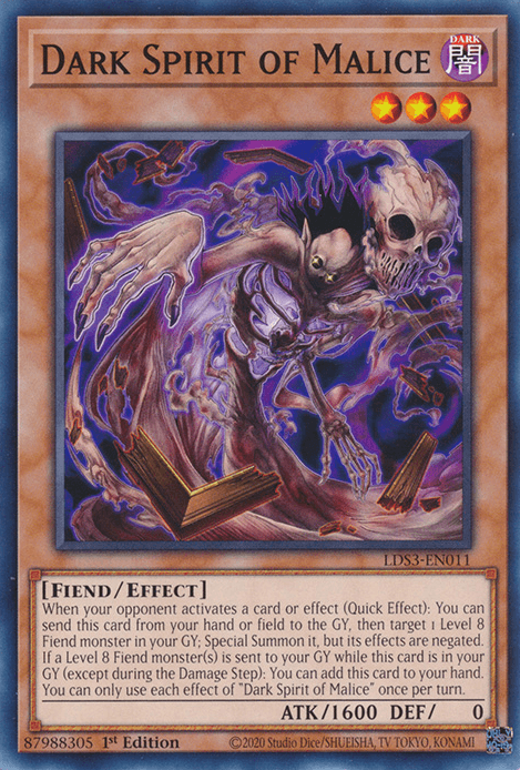 Dark Spirit of Malice [LDS3-EN011] Common (ONLINE ORDER ONLY)