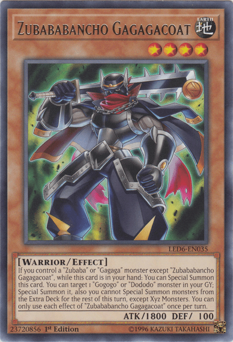 Zubababancho Gagagacoat [LED6-EN035] Rare (ONLINE ORDER ONLY)