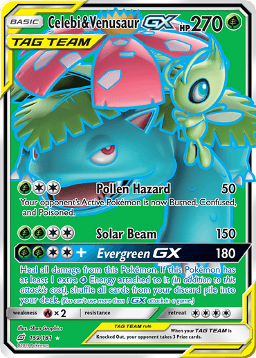 Celebi & Venusaur GX (159/181) [Sun & Moon: Team Up] (Online Only)