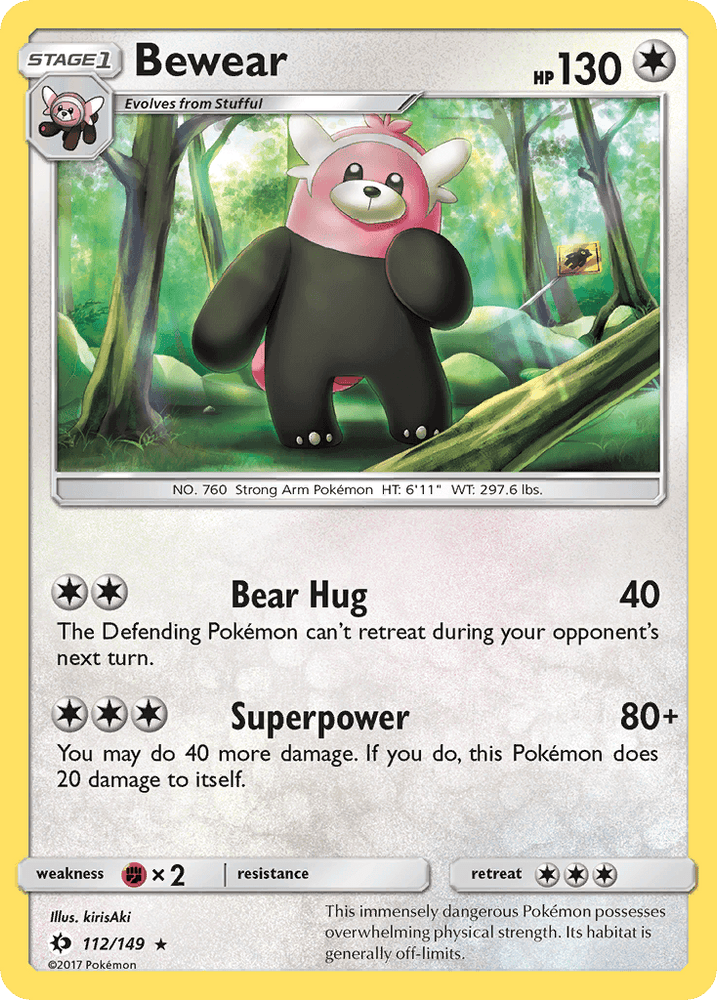 Bewear (112/149) [Sun & Moon: Base Set] (Online Only)