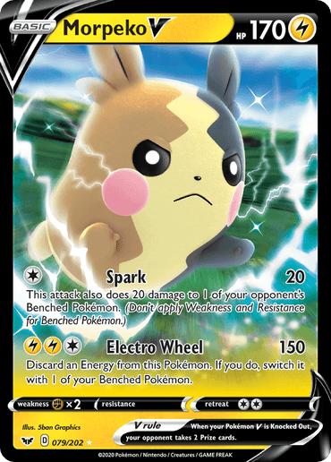 Morpeko V (079/202) [Sword & Shield: Base Set] (Online Only)