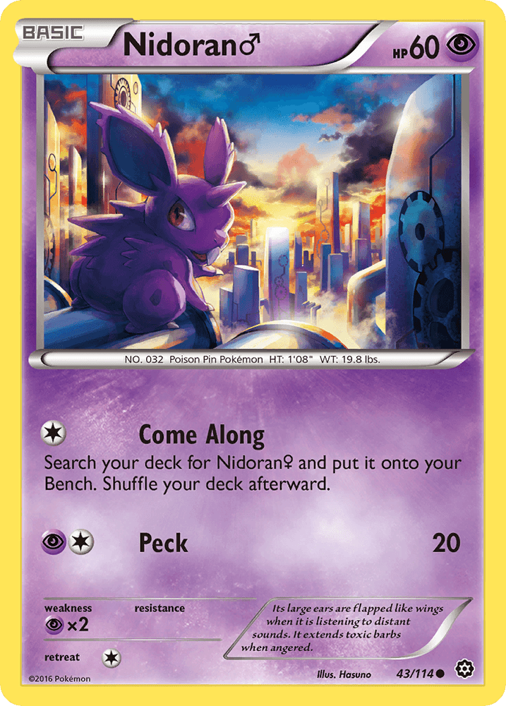 Nidoran (43/114) (Male) [XY: Steam Siege] (Online Only)