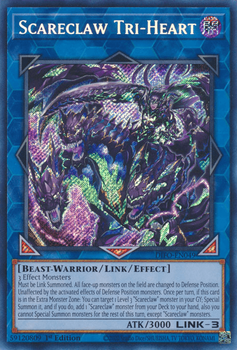 Scareclaw Tri-Heart [DIFO-EN049] Secret Rare (ONLINE ORDER ONLY)