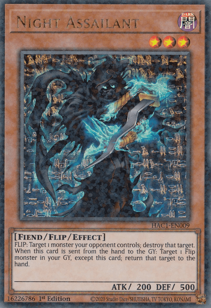 Night Assailant (Duel Terminal) [HAC1-EN009] Parallel Rare (ONLINE ORDER ONLY)
