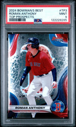 Graded 2024 Topps Bowmans Best Roman Anthony #TP3 Top Prospects Rookie RC Baseball Card PSA 9 Mint (ONLINE ORDER ONLY)