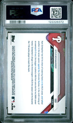 Graded 2025 Topps Now Kyle Schwarber #195 Orange Foil /25 Baseball Card PSA 9 Mint (ONLINE ORDER ONLY)