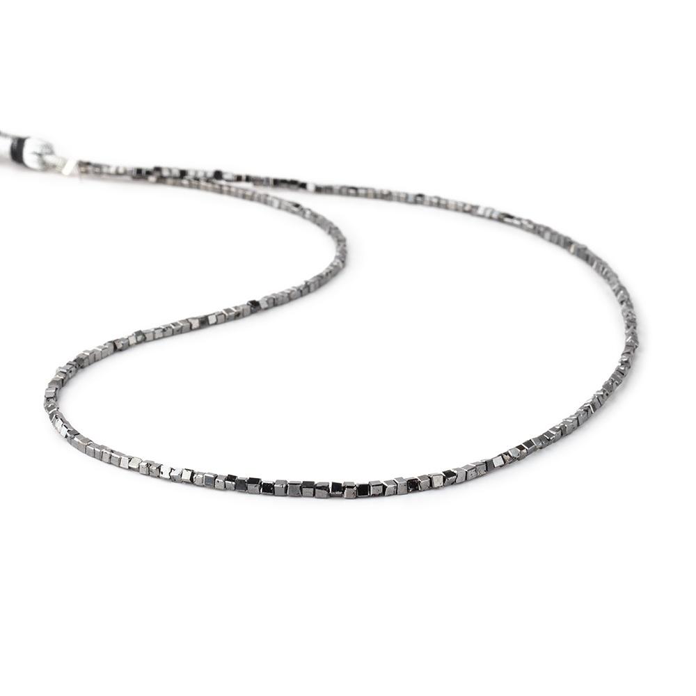 1-2mm Black Diamond Unfaceted Cube Beads 15 inch 255 pieces (ONLINE ORDER ONLY)