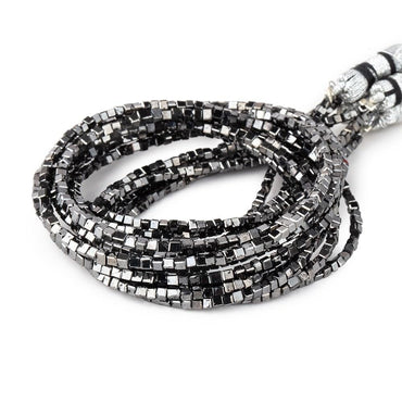 1-2mm Black Diamond Unfaceted Cube Beads 15 inch 255 pieces (ONLINE ORDER ONLY)