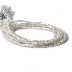 1-2mm White Diamond Unfaceted Cube Beads 14 inch 295 pieces (ONLINE ORDER ONLY)