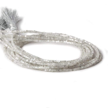 1-2mm White Diamond Unfaceted Cube Beads 14 inch 295 pieces (ONLINE ORDER ONLY)