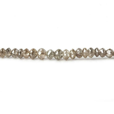 1-3mm Champagne Diamond Faceted Rondelle Beads 15.5 inch 310 pieces (ONLINE ORDER ONLY)