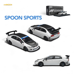 (Pre-Order) Microturbo Honda Civic Type R FD2 Spoon Sports - Metallic White 1:64 (Online Order Only)
