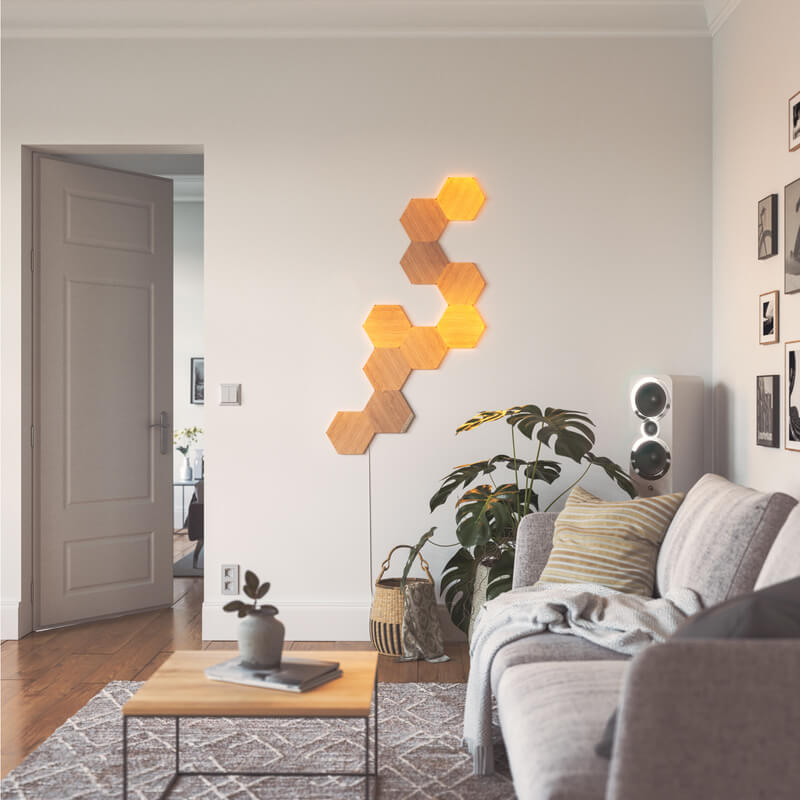 Nanoleaf Elements | Hexagons | 3 Pack | Birchwood | Global | Panels Only (Online Order Only)