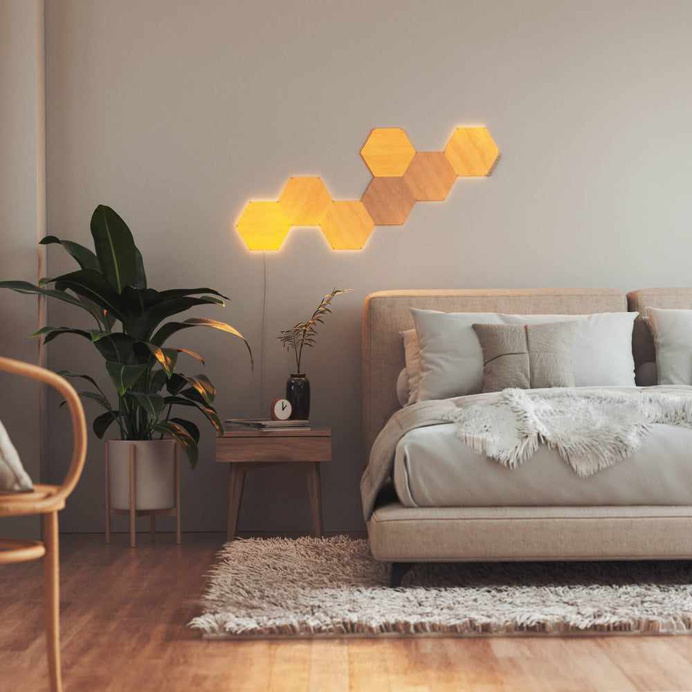 Nanoleaf Elements | Hexagons | SMK | Birchwood | 7 Pack | CA/USA (Online Order Only)