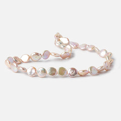 10-10.5mm Ballet Pink Coin Freshwater Pearl 16 inch 33 pieces (ONLINE ORDER ONLY)
