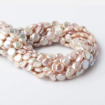 10-10.5mm Ballet Pink Coin Freshwater Pearl 16 inch 33 pieces (ONLINE ORDER ONLY)