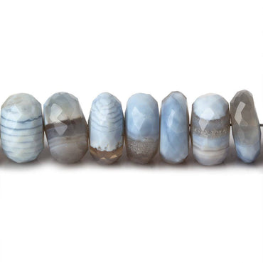 10-10.5mm Denim Blue Owyhee Opal faceted rondelle beads 8 inch 39 pieces (ONLINE ORDER ONLY)