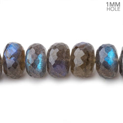 9mm Labradorite Faceted Rondelle Beads 9 inch 35 pieces AAA 1mm Hole (ONLINE ORDER ONLY)