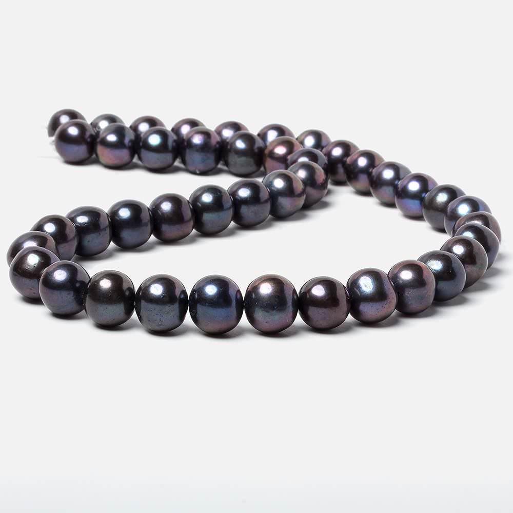 10-11mm Blue Peacock Off Round Freshwater Pearls, 15.5 inch, 42 pieces (ONLINE ORDER ONLY)