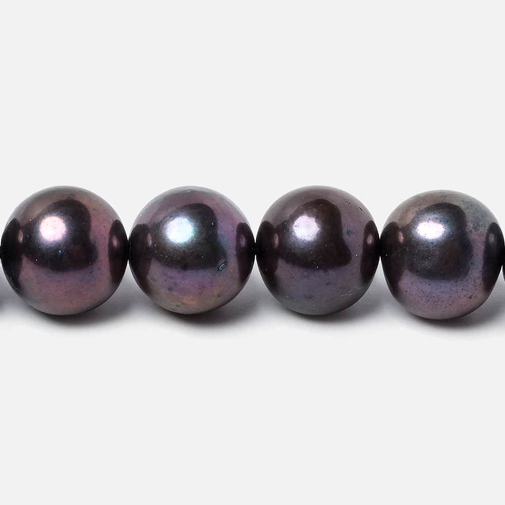 10-11mm Blue Peacock Off Round Freshwater Pearls, 15.5 inch, 42 pieces (ONLINE ORDER ONLY)