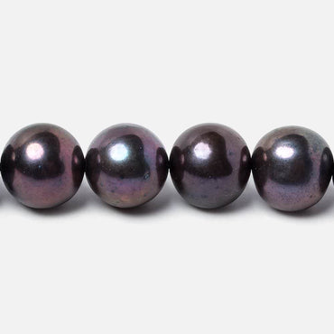 10-11mm Blue Peacock Off Round Freshwater Pearls, 15.5 inch, 42 pieces (ONLINE ORDER ONLY)