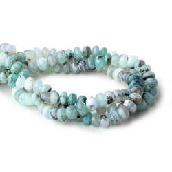 10-11mm Blue Peruvian Opal Plain Rondelle Beads 16 inch 57 pieces (ONLINE ORDER ONLY)