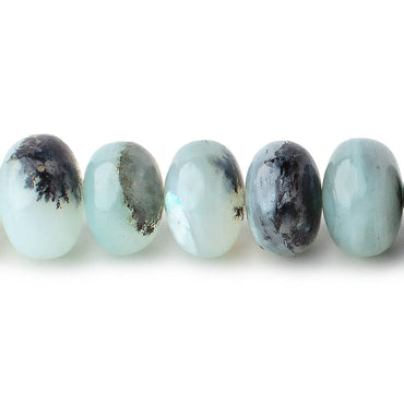 10-11mm Blue Peruvian Opal Plain Rondelle Beads 16 inch 57 pieces (ONLINE ORDER ONLY)