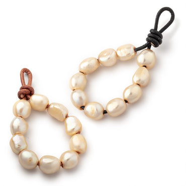 10-11mm Butter Yellow Large Hole Baroque Pearls Set of 10 (ONLINE ORDER ONLY)