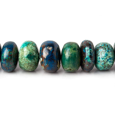 10-11mm Chrysocolla Plain Rondelle Beads 16 inch 60 pieces (ONLINE ORDER ONLY)