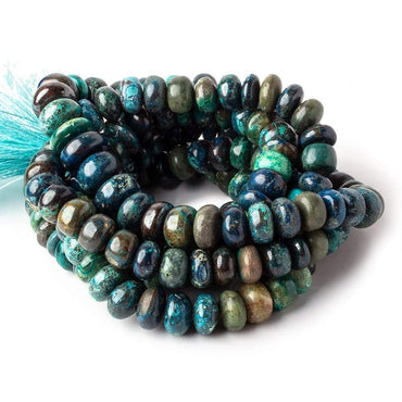 10-11mm Chrysocolla Plain Rondelle Beads 16 inch 60 pieces (ONLINE ORDER ONLY)