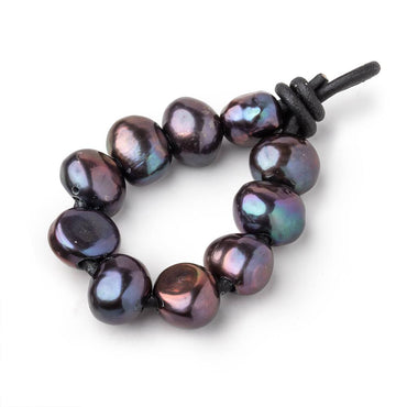 10-11mm Copperish Peacock Large Hole Baroque Pearls Set of 10 (ONLINE ORDER ONLY)