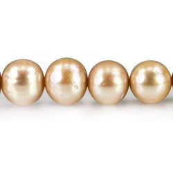 10-11mm Golden Off Round Freshwater Pearls 16  inch 42 pcs (ONLINE ORDER ONLY)