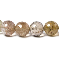 10-11mm Golden Rutilated Quartz faceted rounds 16 inches 37 beads (ONLINE ORDER ONLY)