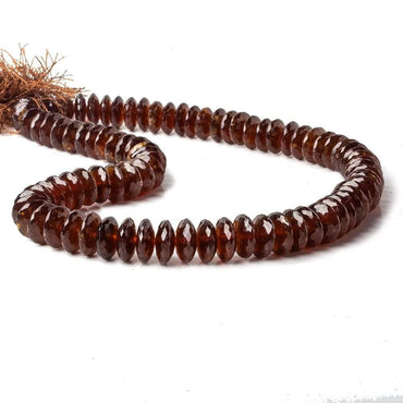 10-11mm Hessonite German Faceted Rondelle Beads 15 inch 86 pieces (ONLINE ORDER ONLY)
