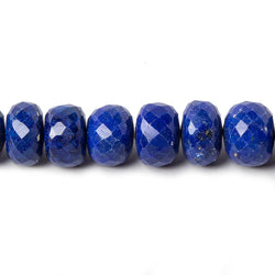 10-11mm Lapis Lazuli Faceted Rondelle Beads 9 inch 29 pieces (ONLINE ORDER ONLY)