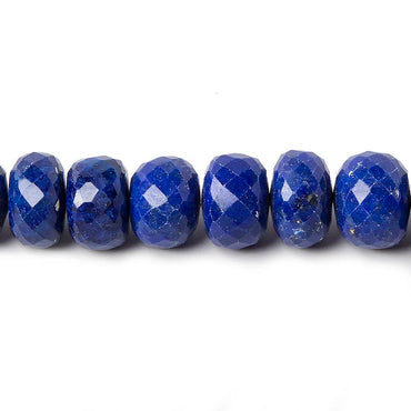 10-11mm Lapis Lazuli Faceted Rondelle Beads 9 inch 29 pieces (ONLINE ORDER ONLY)