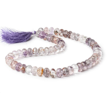 10-11mm Moss Amethyst Faceted Rondelle Beads 16.5 inch 60 pieces (ONLINE ORDER ONLY)