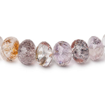 10-11mm Moss Amethyst Faceted Rondelle Beads 16.5 inch 60 pieces (ONLINE ORDER ONLY)
