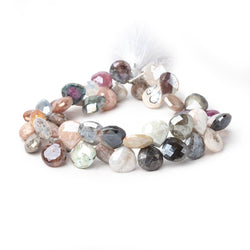 10-11mm Mystic Multi Gemstone Faceted Heart Beads 8 inch 45 pieces (ONLINE ORDER ONLY)