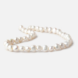 10-11mm Off White Baroque Side Drill 2.5mm large hole Pearls 15 in. 38 pcs (ONLINE ORDER ONLY)