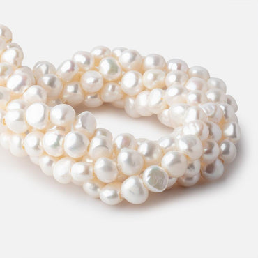 10-11mm Off White Baroque Side Drill 2.5mm large hole Pearls 15 in. 38 pcs (ONLINE ORDER ONLY)